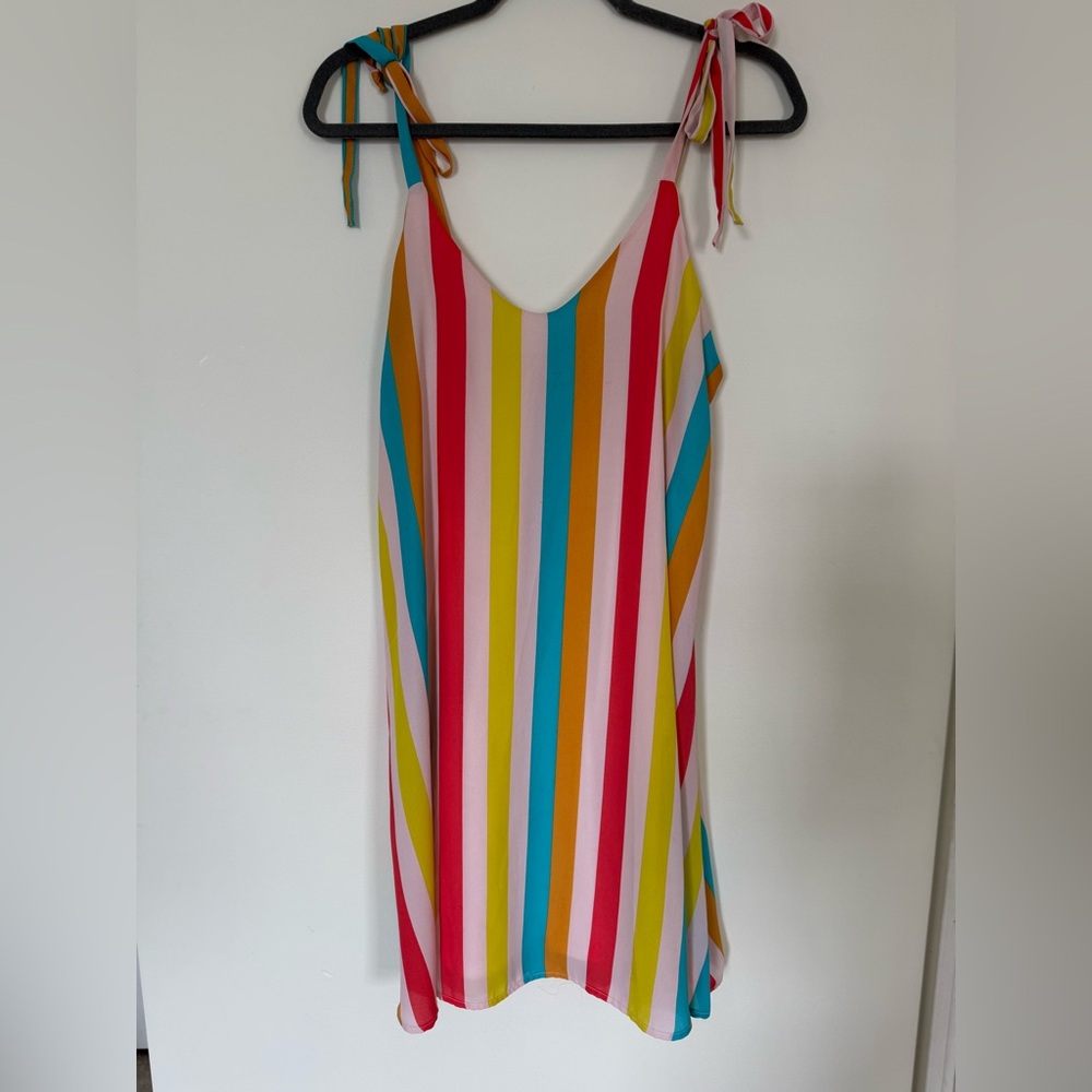 Colorful Striped Sleeveless Dress